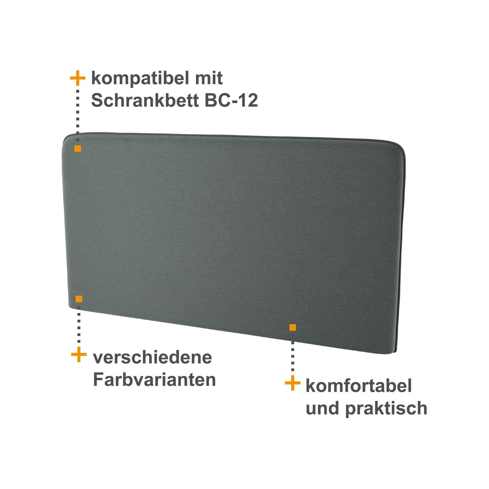 HAUSELEMENT Kopfteil BC-17 LENART BED CONCEPT, Kopfstütze für Schrankbett BC-12