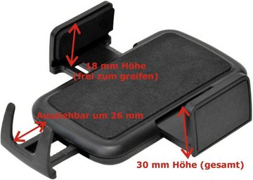 HR GRIP Universal Smartphone Halter mit Gelenk Hoch / Querformat Handy-Halterung