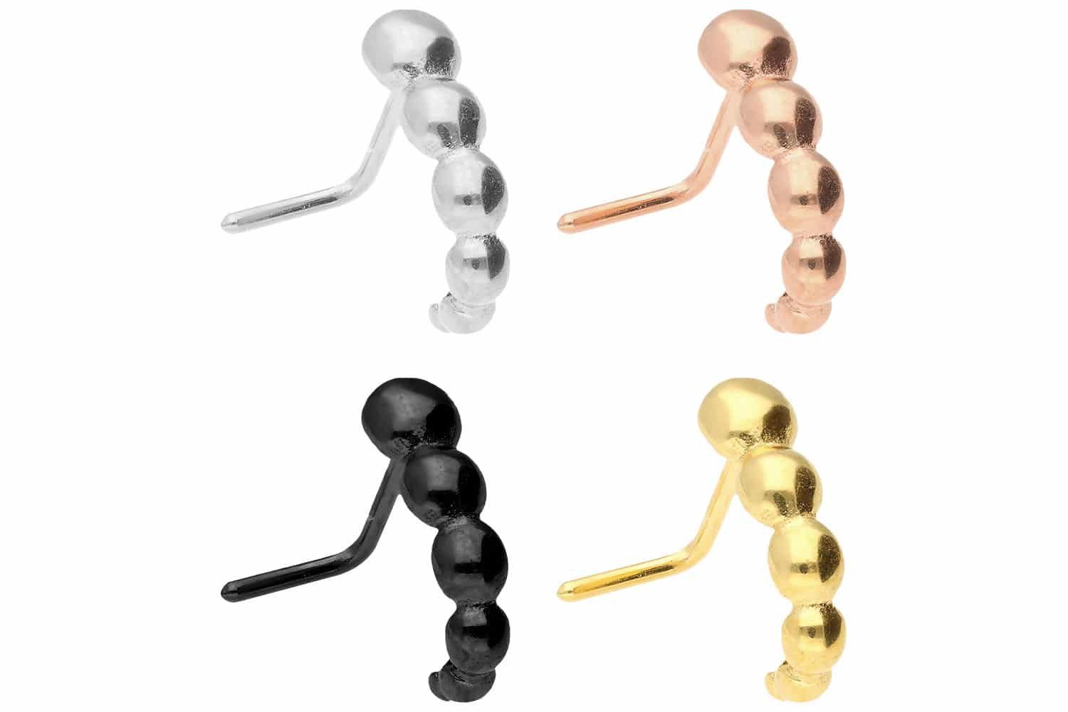 PIERCINGLINE Nasenpiercing Chirurgenstahl Nasenstecker 6 TROPFEN (Nasenstec günstig online kaufen