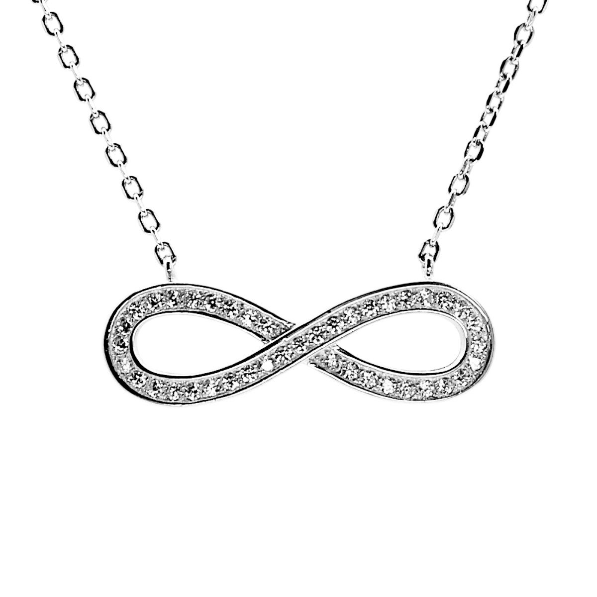 Silberkette Kette mit Unendlichkeit Anhänger Infinity Unendlichkeitssymbol