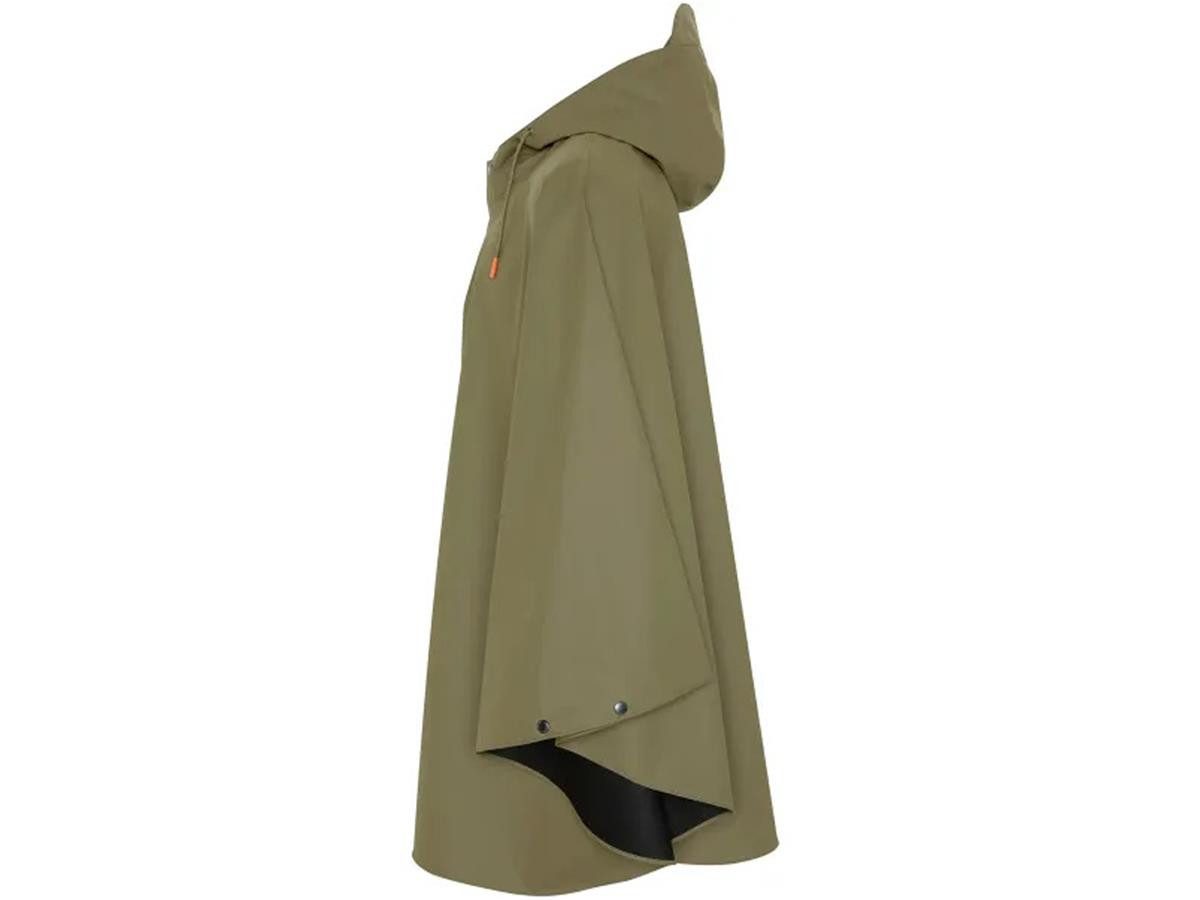 GARDENA Regenponcho Staubiges Olivgrün Regenbekleidung Regencape mit Kaputze Outdoor Camping