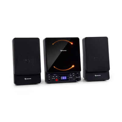Auna »Microstar Microsystem Vertikalanlage CD-Player Bluetooth USB-Port Fernbedienung« Stereoanlage (UKW-Radio mit 30 Senderspeicherplätzen, 4 W, Wandmontage, front-loading CD-Player mit automatischem Öffnungsmechanismus)