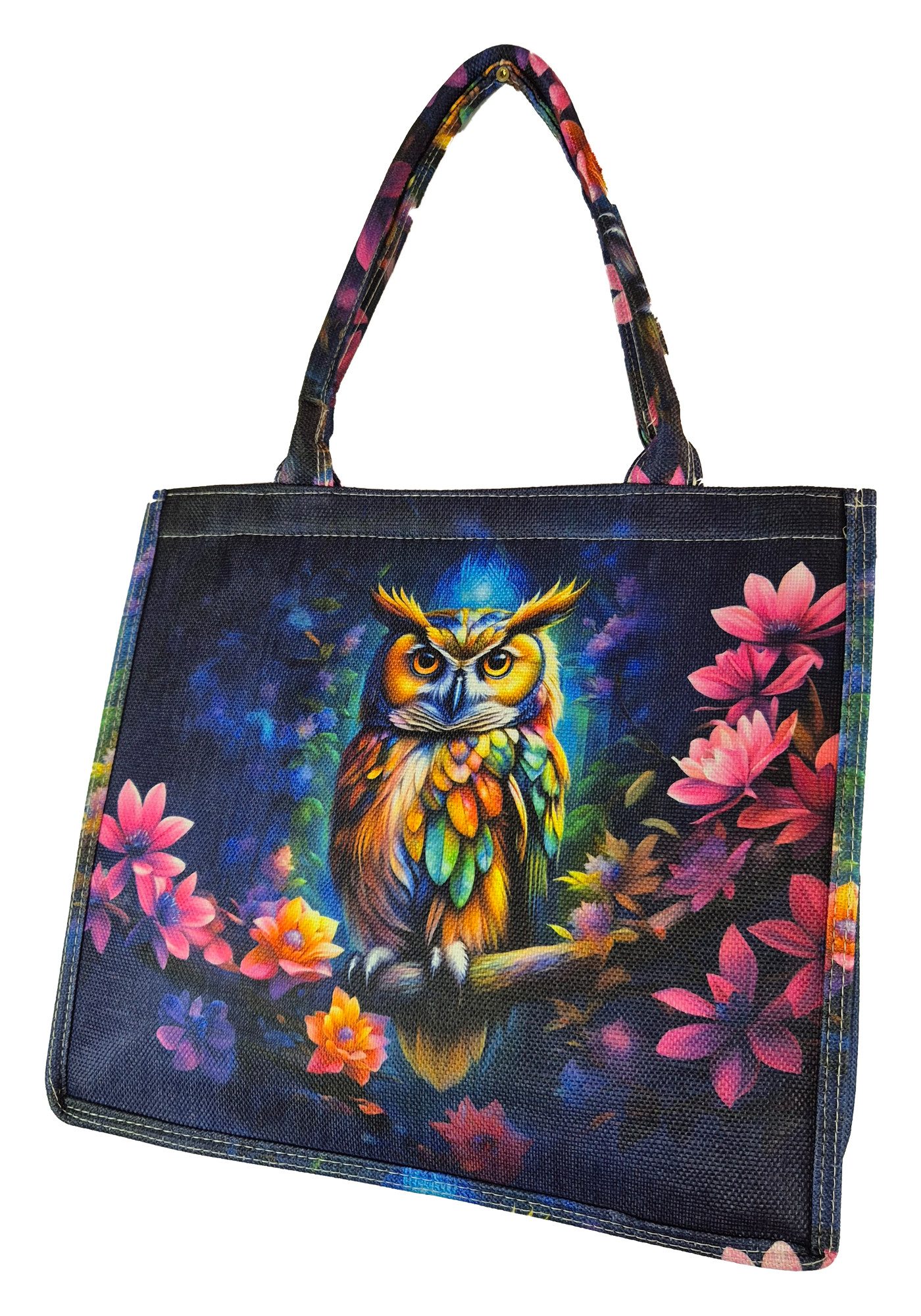 Einkaufszauber Shopper Shoppertasche Eule - Strandtasche Totebag -, Perfekt für jede Eulensammlerin