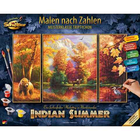 Schipper Malen nach Zahlen Meisterklasse Triptychon - Indian Summer, Made in Germany