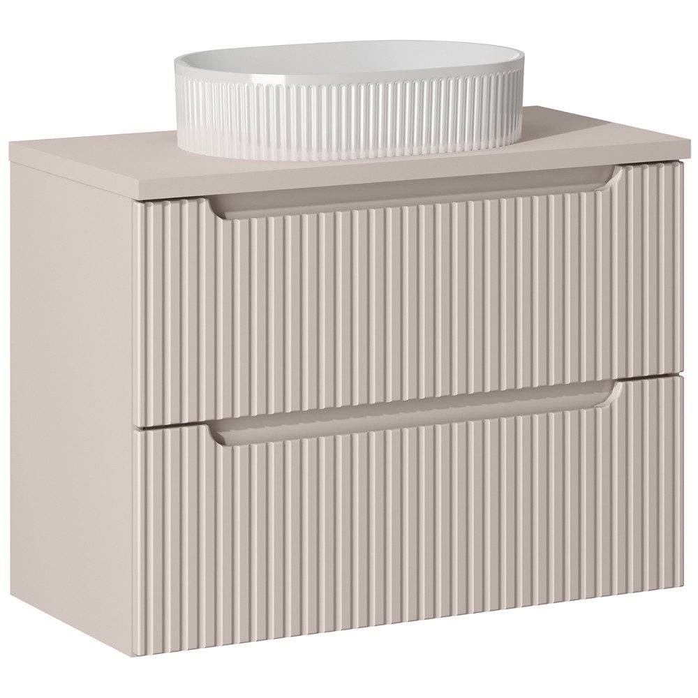 Lomadox Waschtisch NEWPORT-56-CASHMERE, 80cm mit Keramikwaschbecken, günstig online kaufen