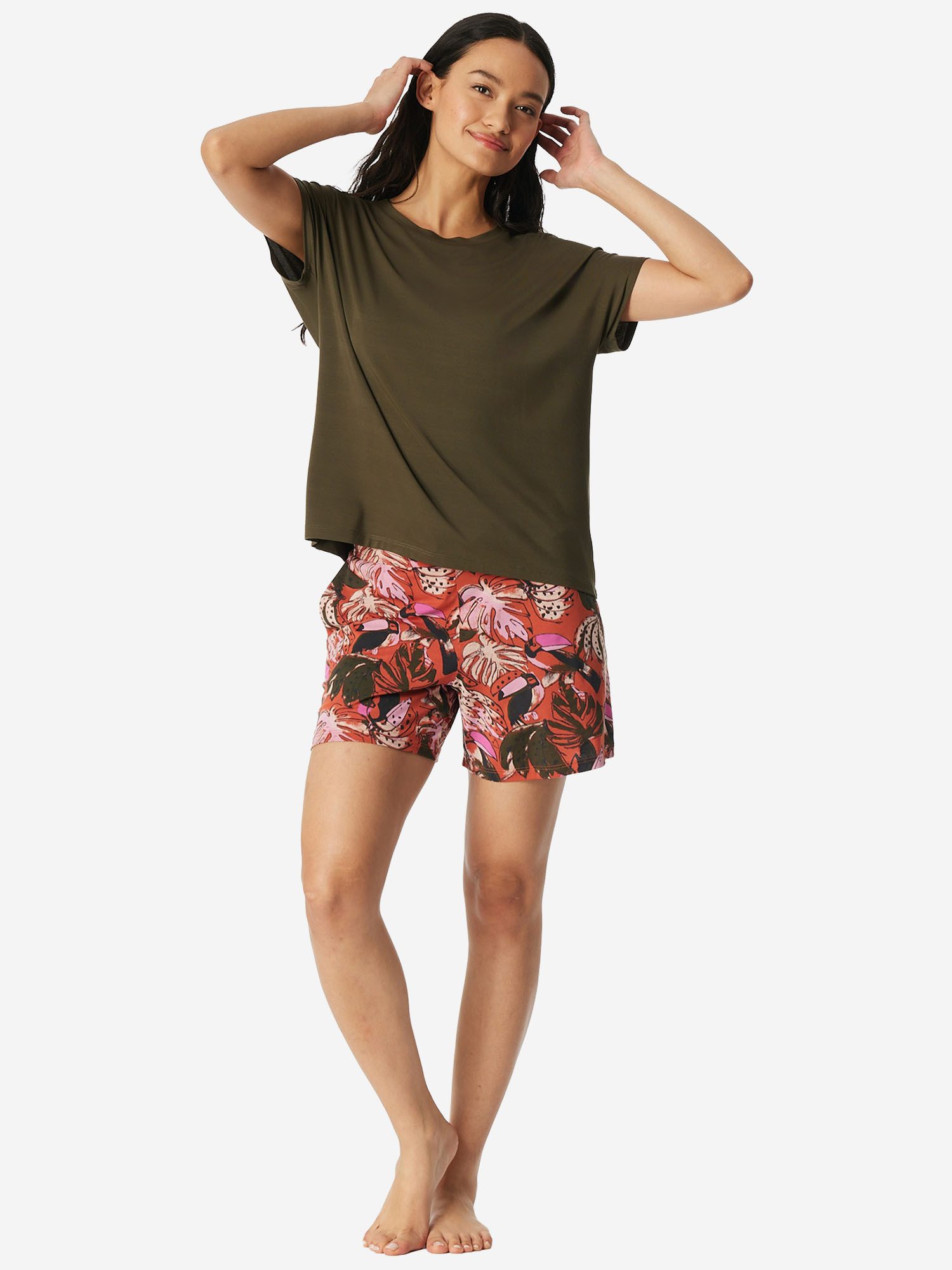 Schiesser Pyjamaoberteil Mix Relax Schlafshirt, Pyjama Shirt, Nachtshirt – Bild 4 von 5