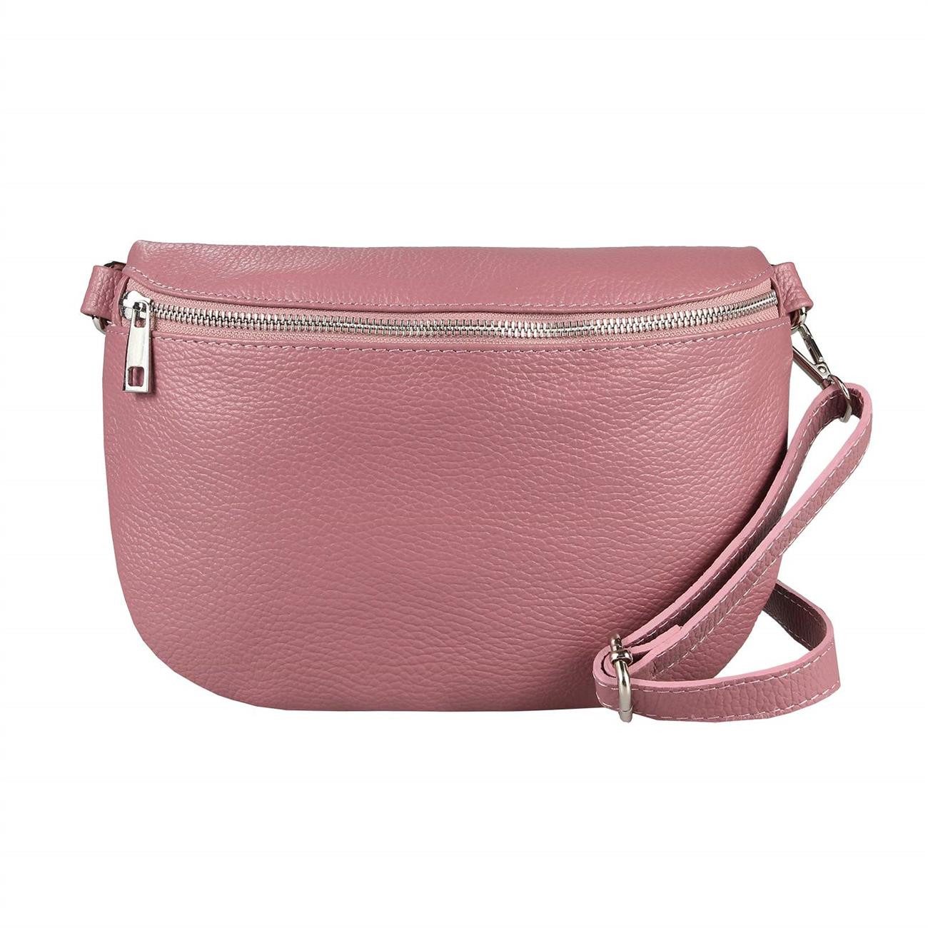 Bauchtasche Made in Italy Damen Leder Bauch- Gürteltasche CrossOver Body Bag Handy