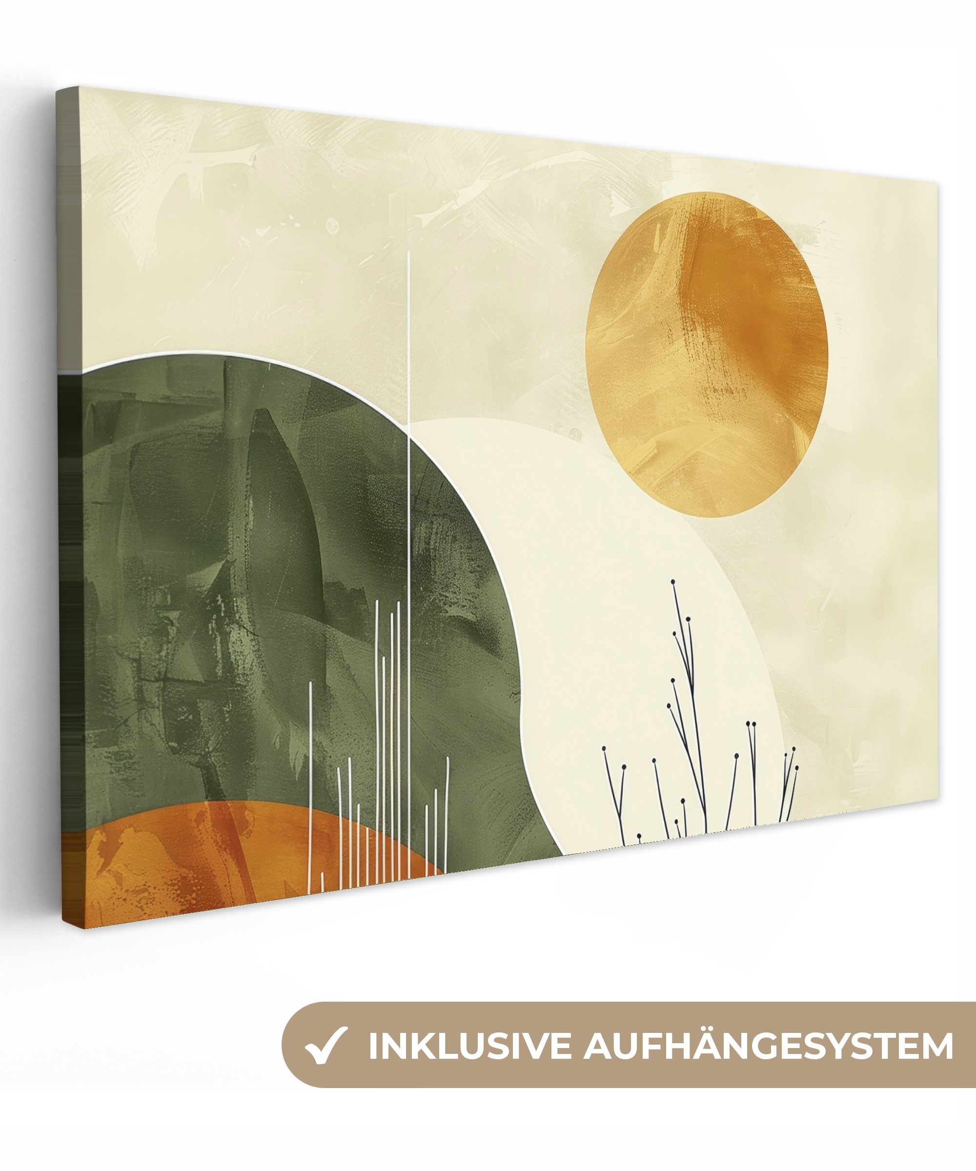 OneMillionCanvasses® Leinwandbild Abstrakt - Landschaft - Sonne - Kunst, Fo günstig online kaufen