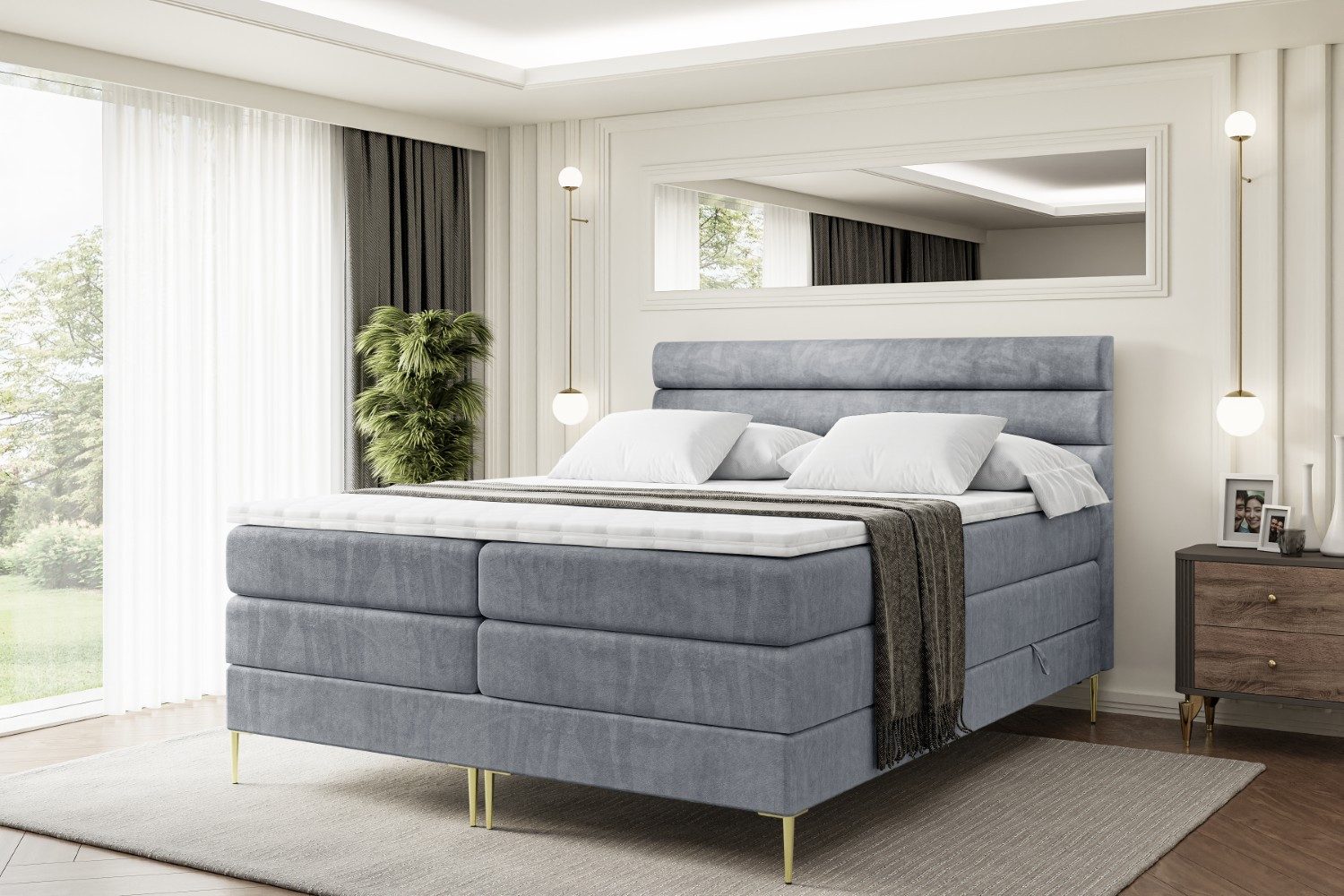 ALTDECOR Boxspringbett CELESTIA-F KING (Multipocket-Matratze H4, günstig online kaufen