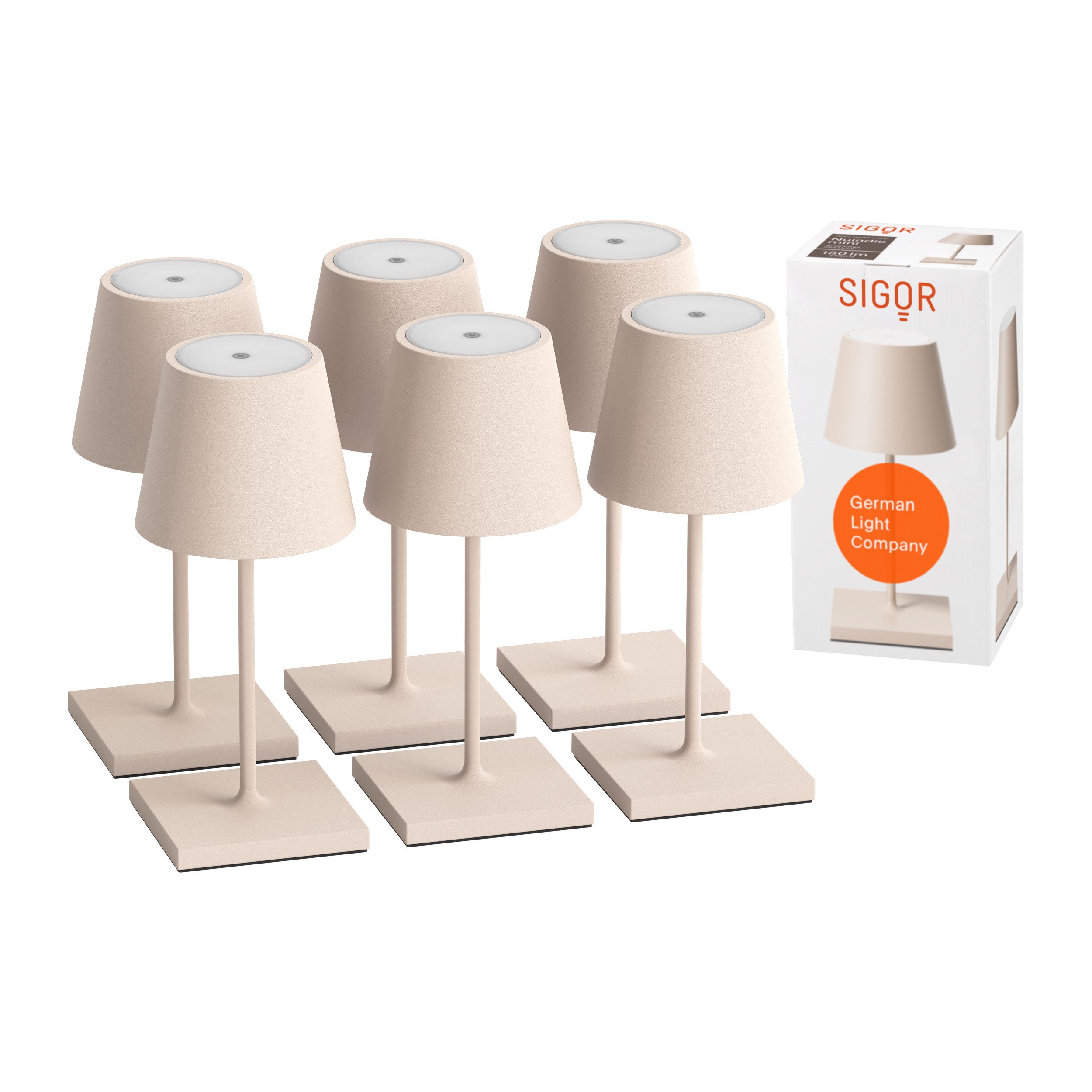 SIGOR LED Tischleuchte, Dimmbar, LED fest integriert, 2.700 + 2.200 K