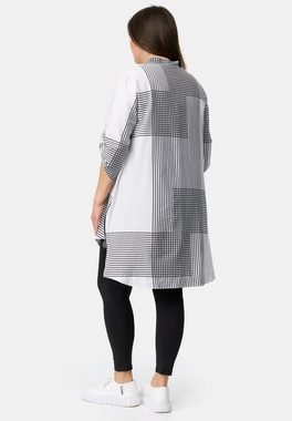 Kekoo Longbluse Bluse gemustert aus Baumwolle mit Stretch 'Raya'