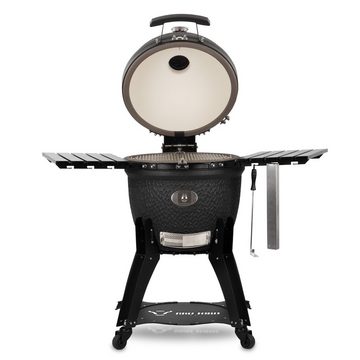 BBQ-Toro Keramikgrill Kamado Grill Ø56cm "Yuro" Holzkohlegrill mit Thermometer, Rädern, High-End Holzkohlegrill