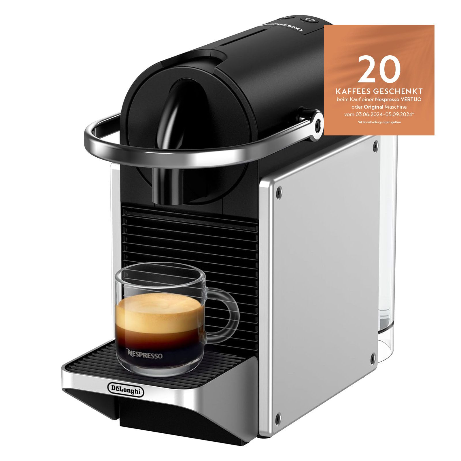 De'Longhi Kapselmaschine EN127.BL PIXIE, Nespresso Kapselsystem für qualitativ hochwertigen Kaffee