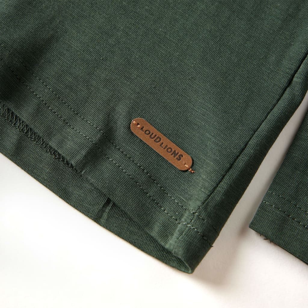 vidaXL T-Shirt Kinder-Langarmshirt Dunkelgrün 116