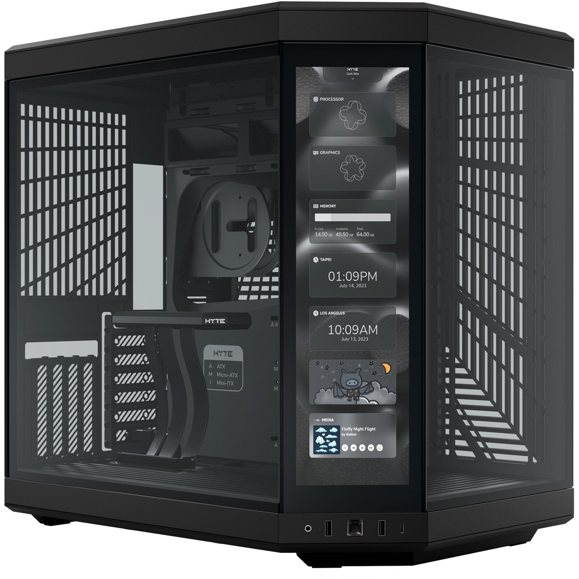 Hyte PC-Gehäuse HYTE Y70 Touch Infinite, Tower-Gehäuse, (Tempered