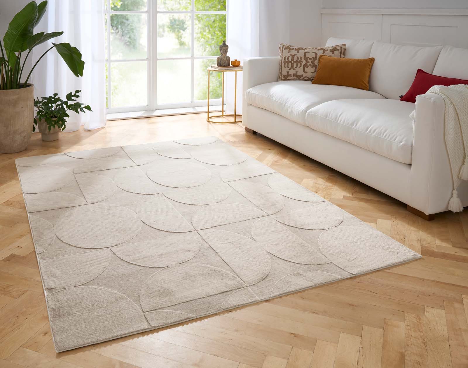 TaraCarpet Teppich Taipe-Rotatoria Hasenfell extra weich günstig online kaufen