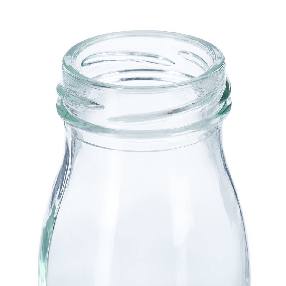 relaxdays Vorratsglas Kleine Flaschen 150 ml 24er Set, Glas, Aufbewahrungsglas