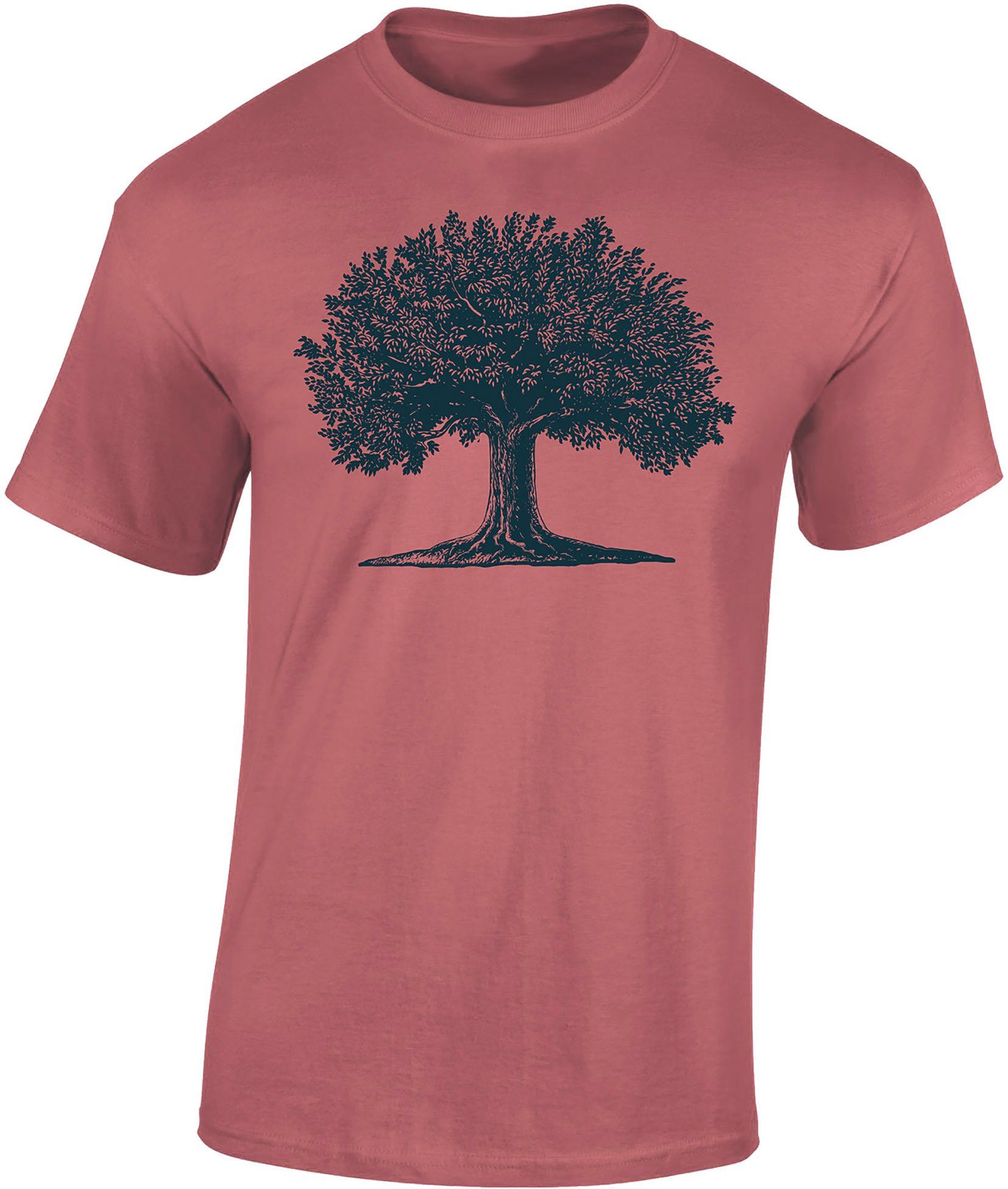 Baddery Print-Shirt Garten T-Shirt : Arbor Magna - Wald - Nature Hobbygärtner Gärtner, hochwertiger Siebdruck, auch Übergrößen, aus Baumwolle