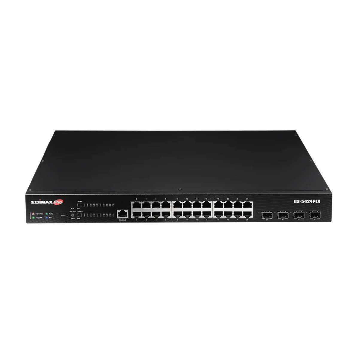 Edimax Edimax 24-Port Gigabit PoE+ Web Smart Switch mit 4-Port 10GbE Netzwerk-Switch