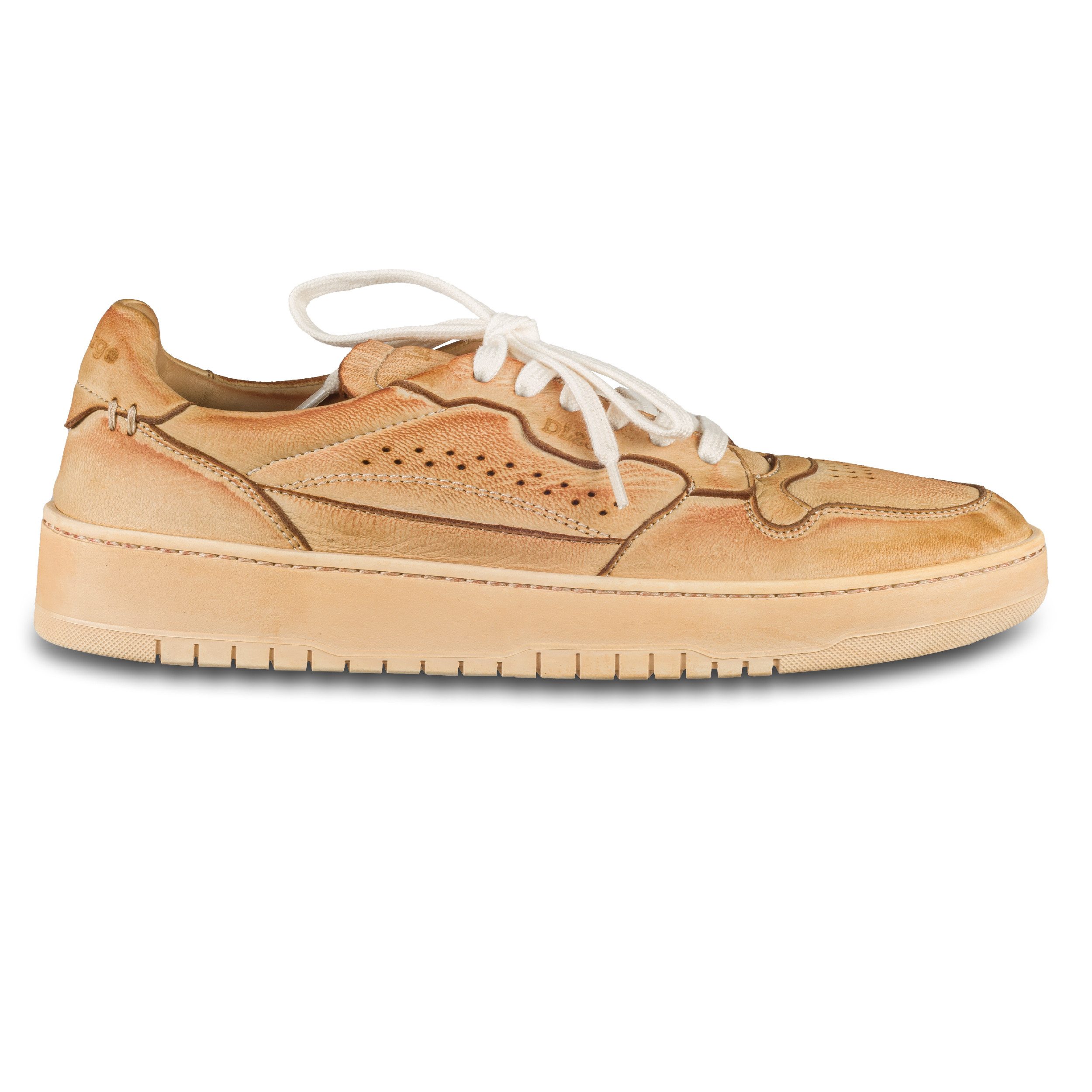 LEMARGO Sneaker Hirsch-Leder braun, handgefärbt, ultra bequem (HB01A Sughero) Sneaker Handgefertigt in Italien