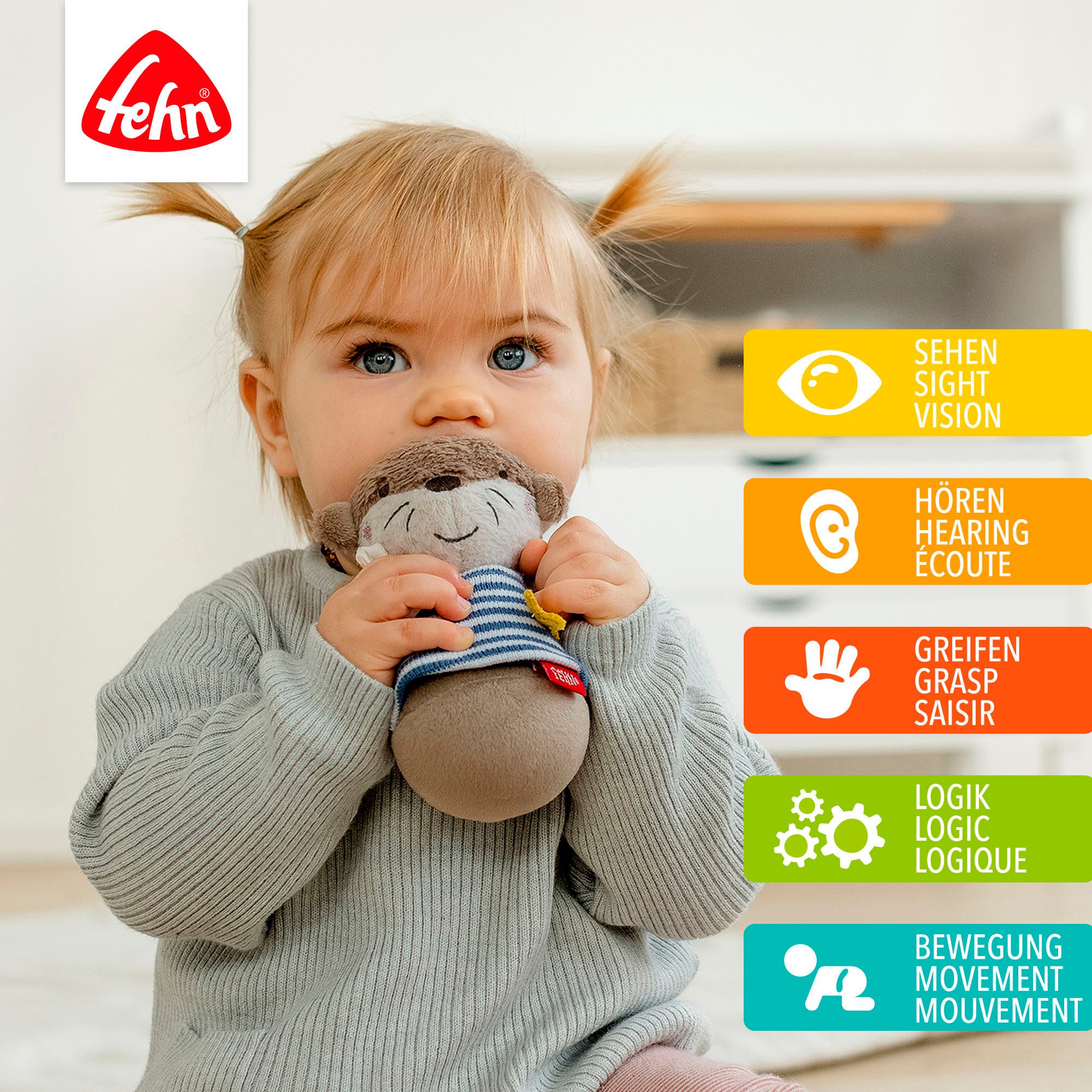 Fehn Greifspielzeug Otter Theo, Mini-Stehauf Otter günstig online kaufen