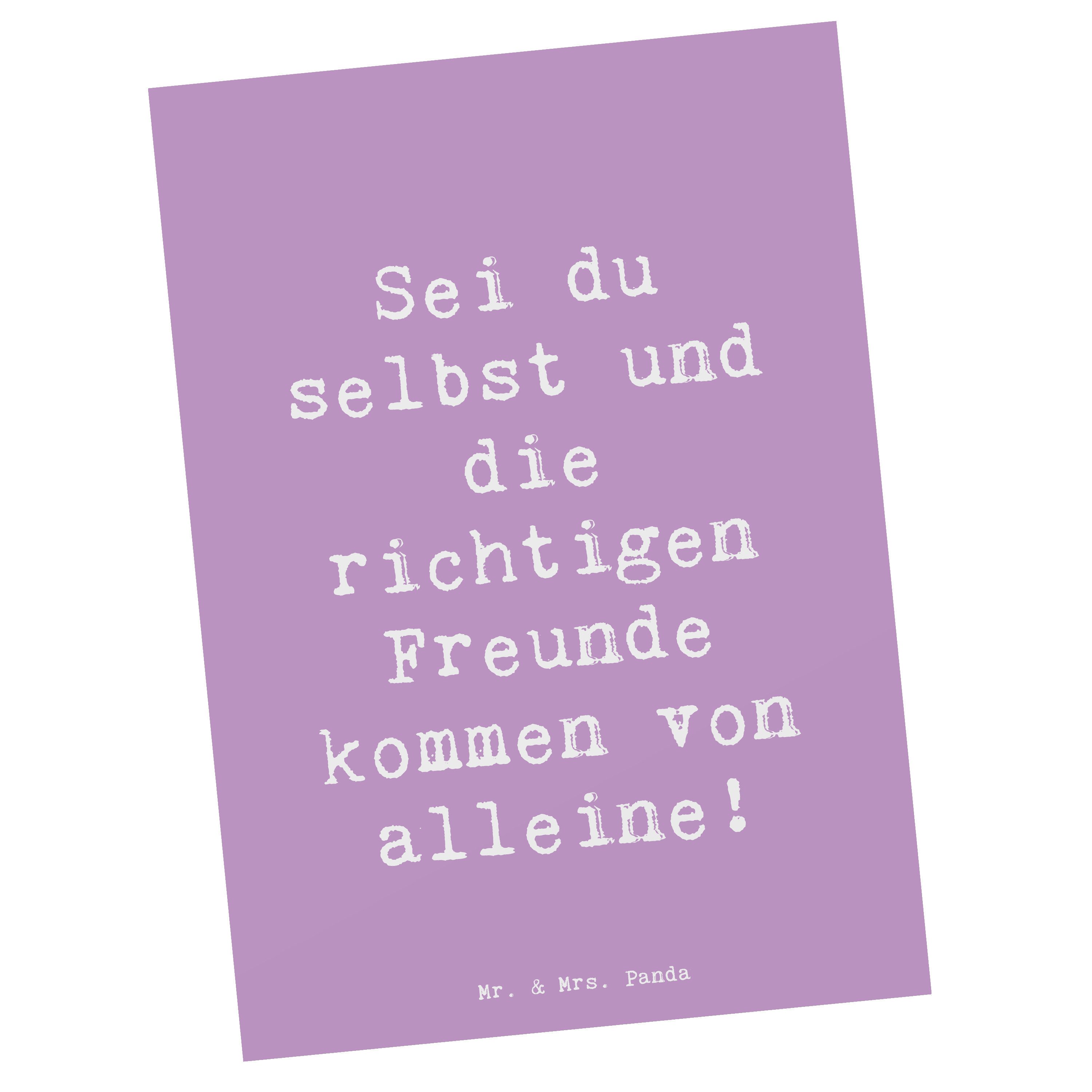 Postkarte Neue Freunde finden - Lavendeltraum - Geschenk, Freundschaften aufbau