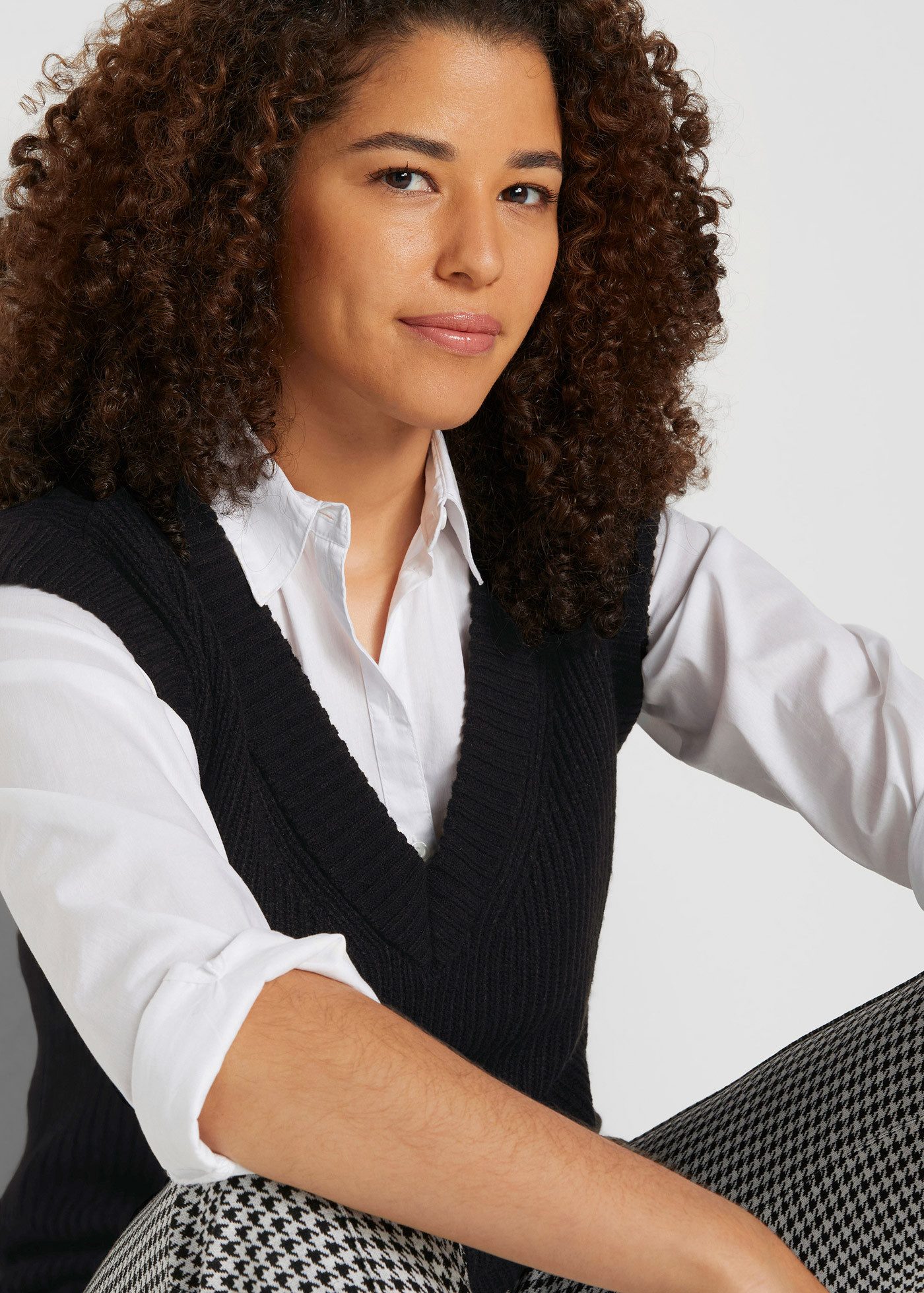 bonprix Pullunder aus Polyacryl, mit V-Ausschnitt, lockere Passform, ohne Verschluss