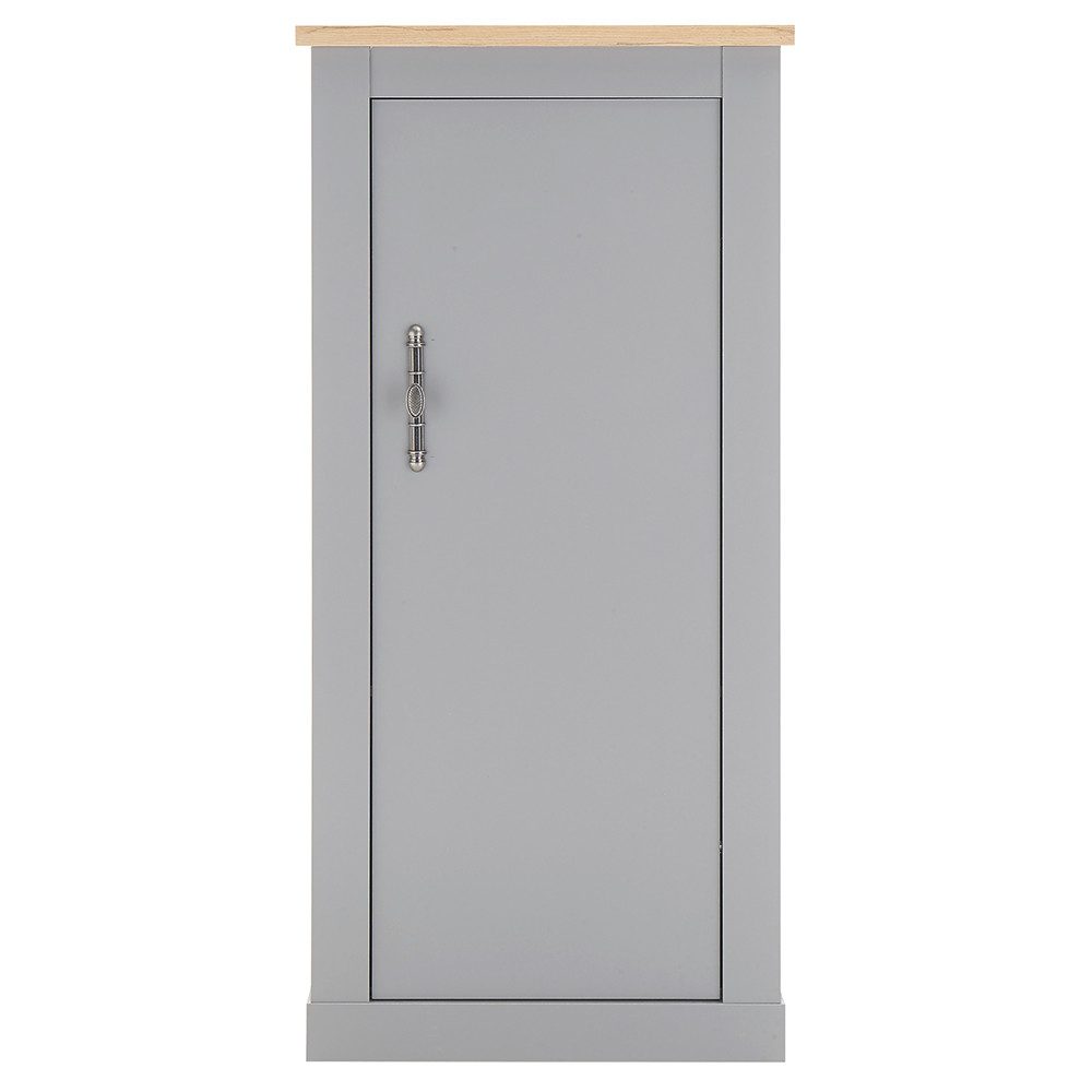 Lomadox Kommode CHATHAM-61, grau mit Artisan Eiche Nb. 68/142/37 cm