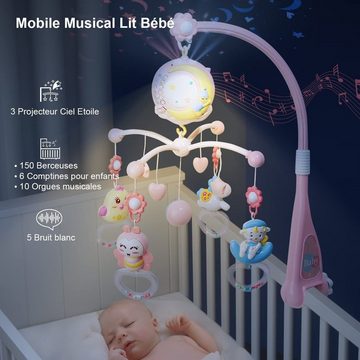 DOPWii Mobile Babybett Elektrisch mit Licht und Timing, mit 150 Melodien