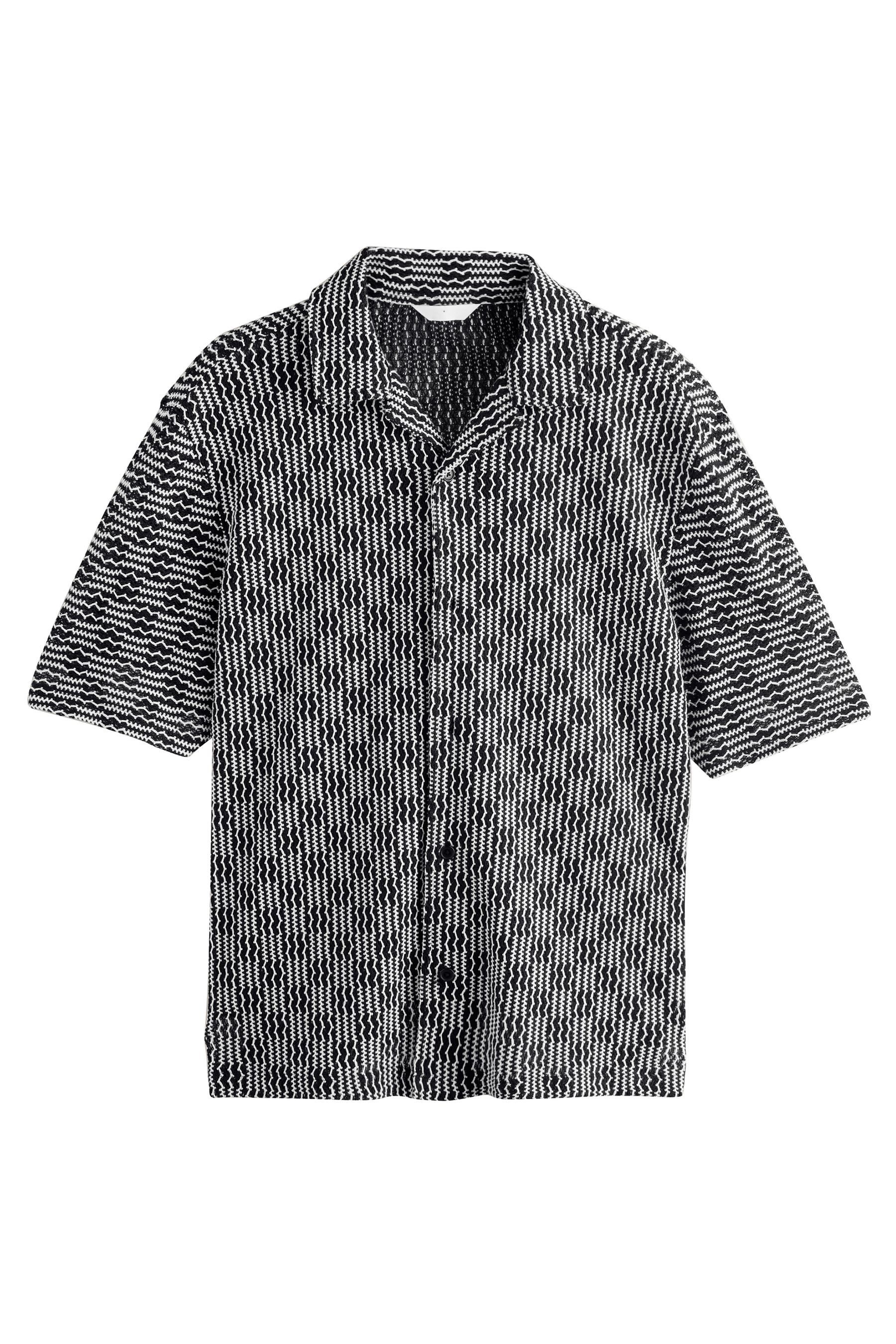 Next Kurzarmhemd Hemd aus strukturiertem Jersey (1-tlg) günstig online kaufen