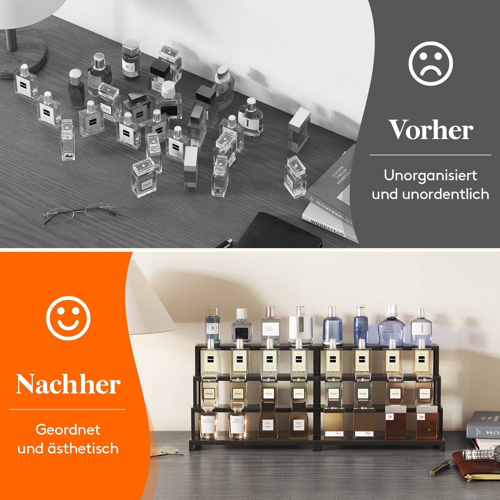 Lifewit Stufenregal Multifunktionales Regal für Kölnisch Wasser, Figuren, Sammlerstücke., 1-tlg.