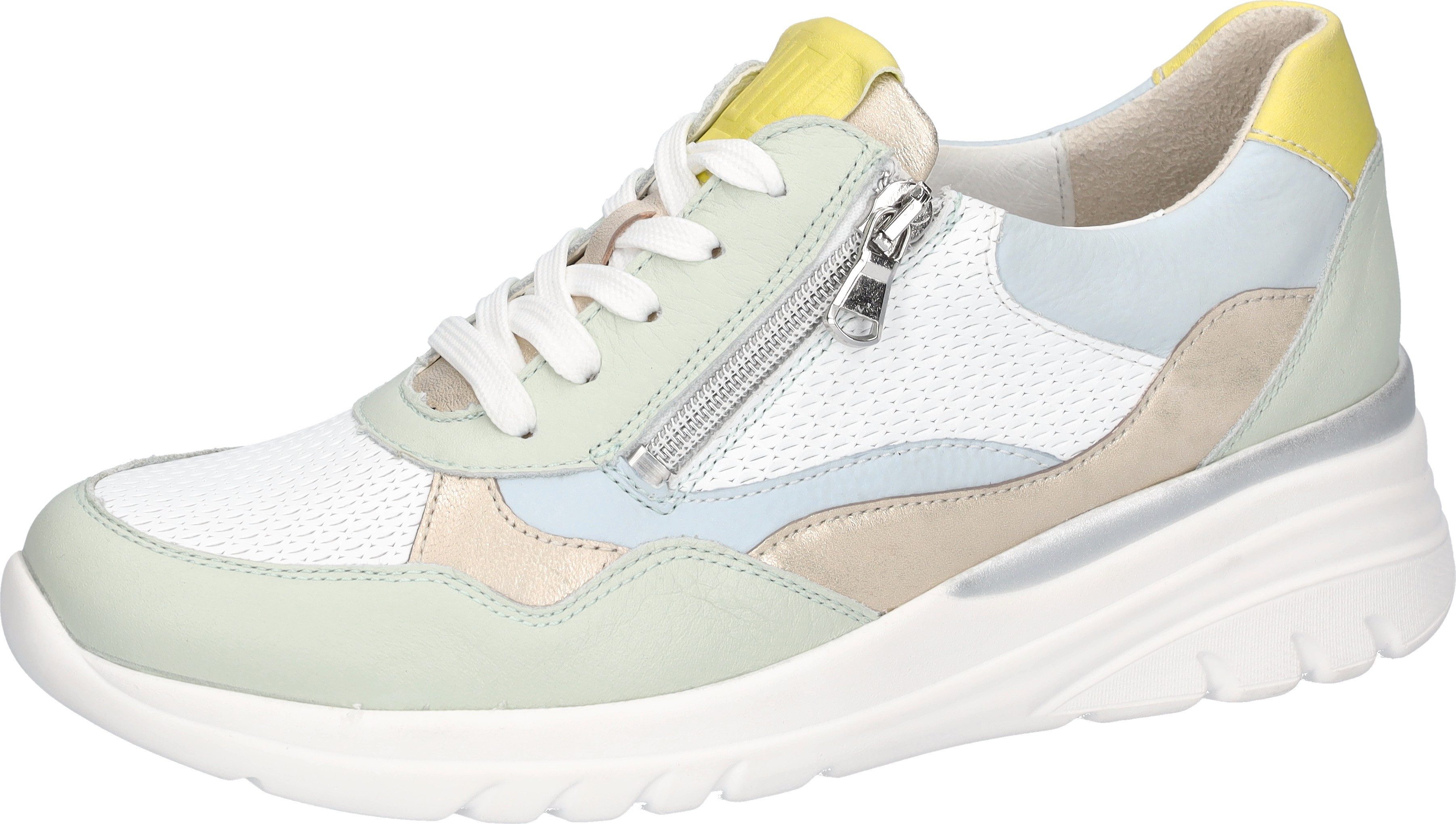 Waldläufer Keilsneaker Schnürschuh, Halbschuh, Freizeitschuh mit Reißverschluss