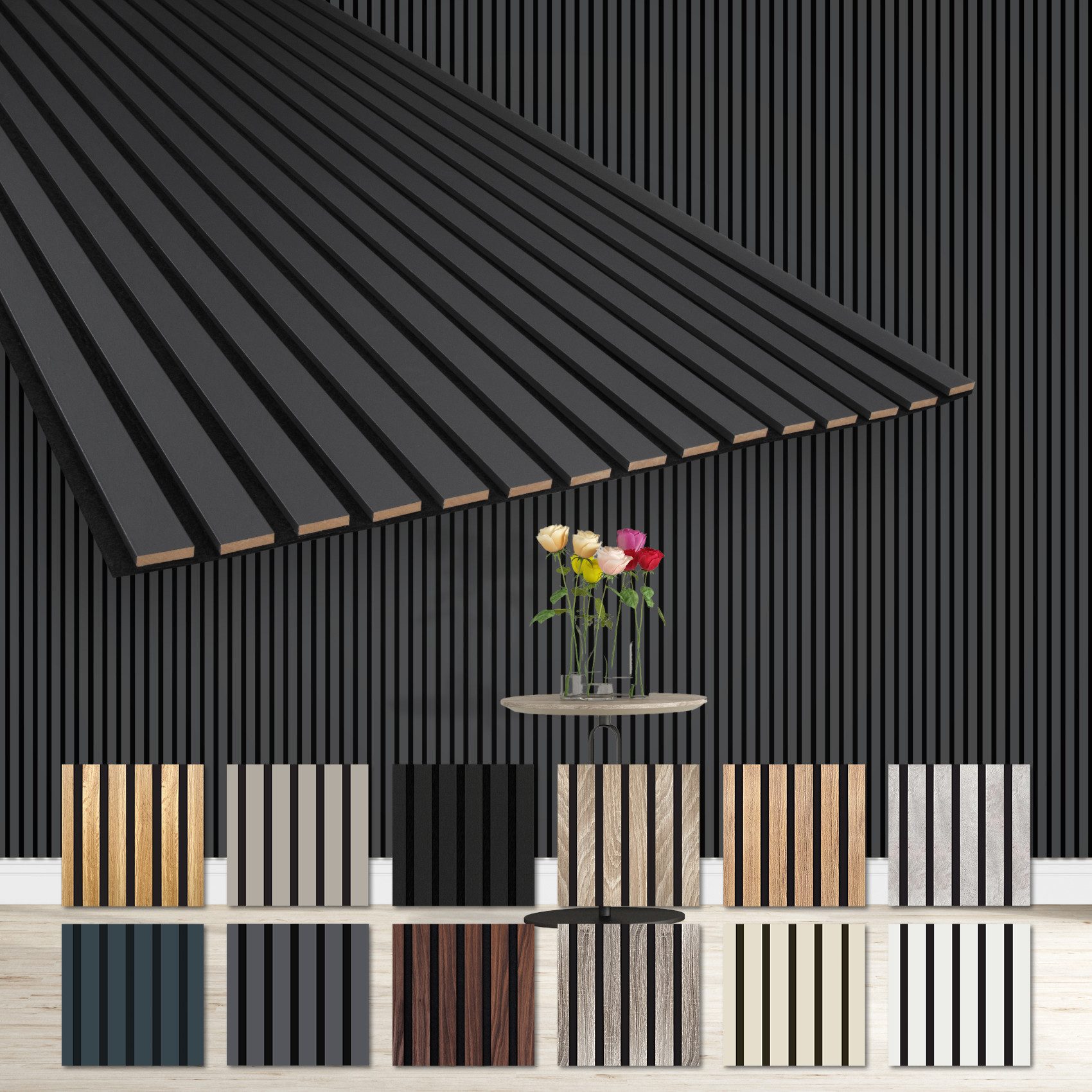 Hexim Wanddekoobjekt AP05 (Akustikpaneele 2 Stück 278x60cm Holz Comfort - f günstig online kaufen