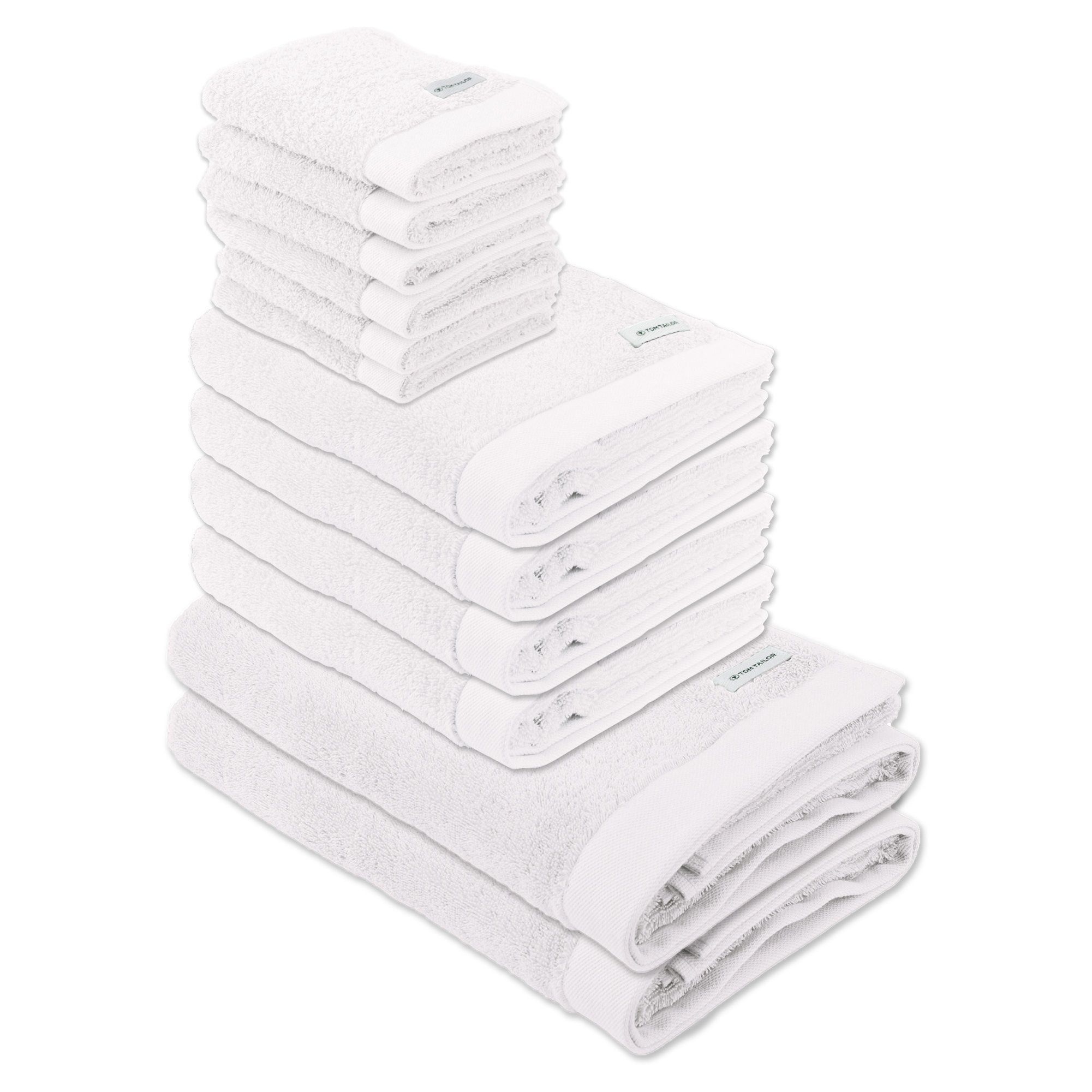 TOM TAILOR Handtuch Unisex Handtuch 12er Pack Baumwolle Color Bath, Frottier (12er Pack, 12-St)