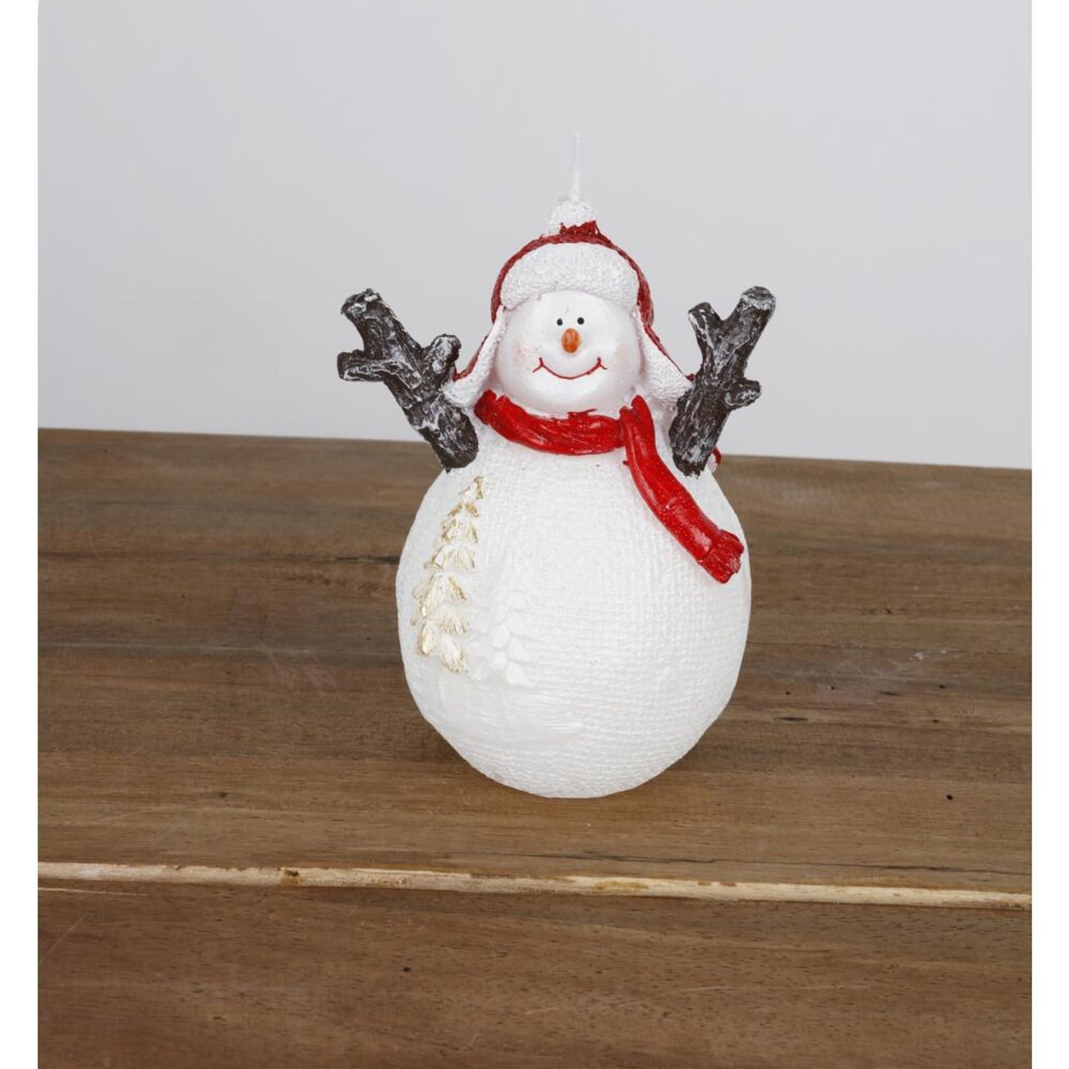 BURI Adventskerze Weihnachtskerze 3D-Figur Weihnachtsmann Schneemann Weihnachtsdeko