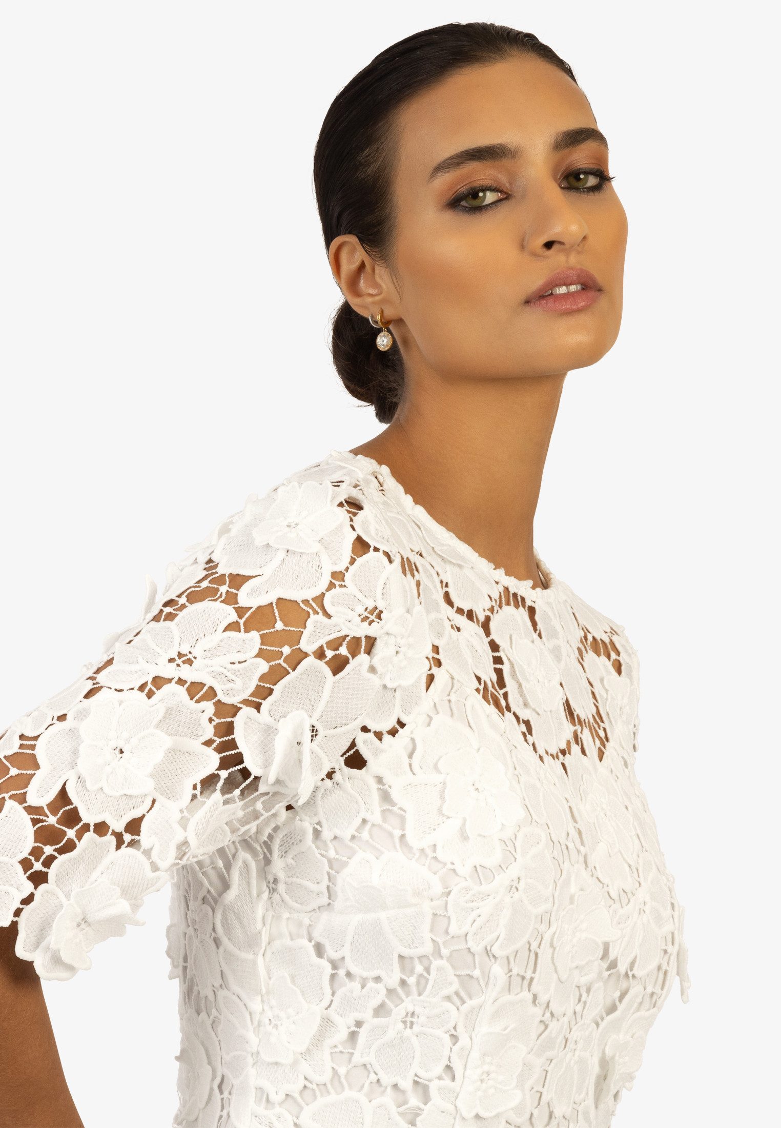 Kraimod Abendkleid mit floralen 3D-Akzenten