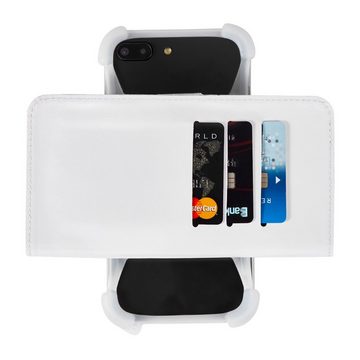 K-S-Trade Handyhülle für Samsung Galaxy M20, Handy Hülle Schutz Hülle Cover Case Bookstyle Bumper weiß 1x