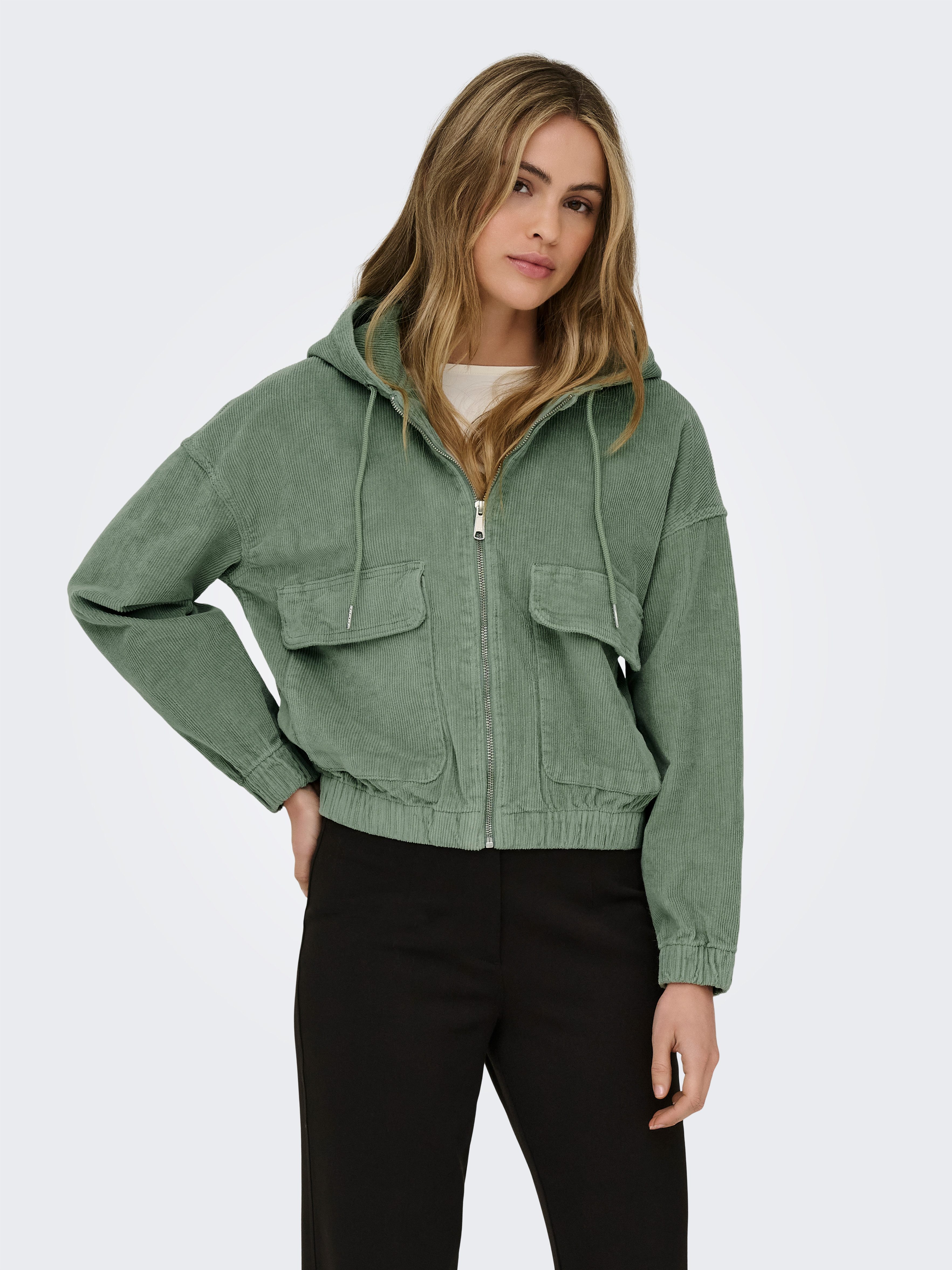 ONLY Cordjacke ONLKENZIE L/S CORD JACKET PNT NOOS Baumwollmischung, Kapuze mit Kordelzug – Bild 4 von 5