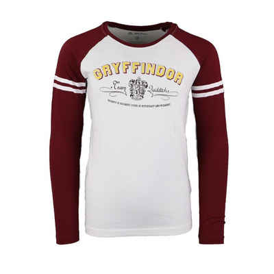 Harry Potter Langarmshirt »Gryffindor Team Quidditch Kinder Shirt« Gr. 134 bia 164, Baumwolle