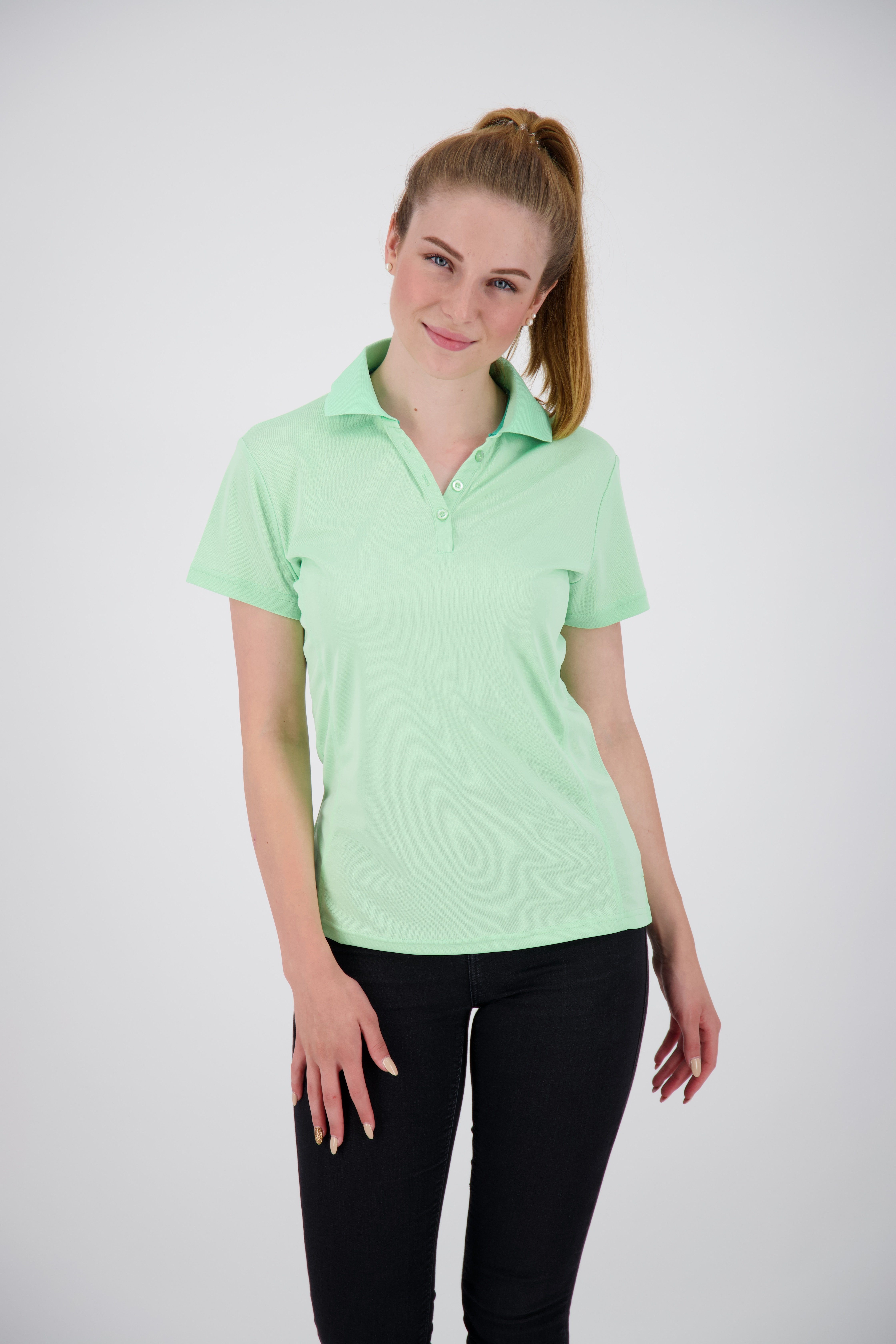 DEPROC Active Poloshirt HEDLEY II NEW WOMEN 3F-Funktions-Piqué aus 100% Recycling Kunstfaser green | Poloshirts