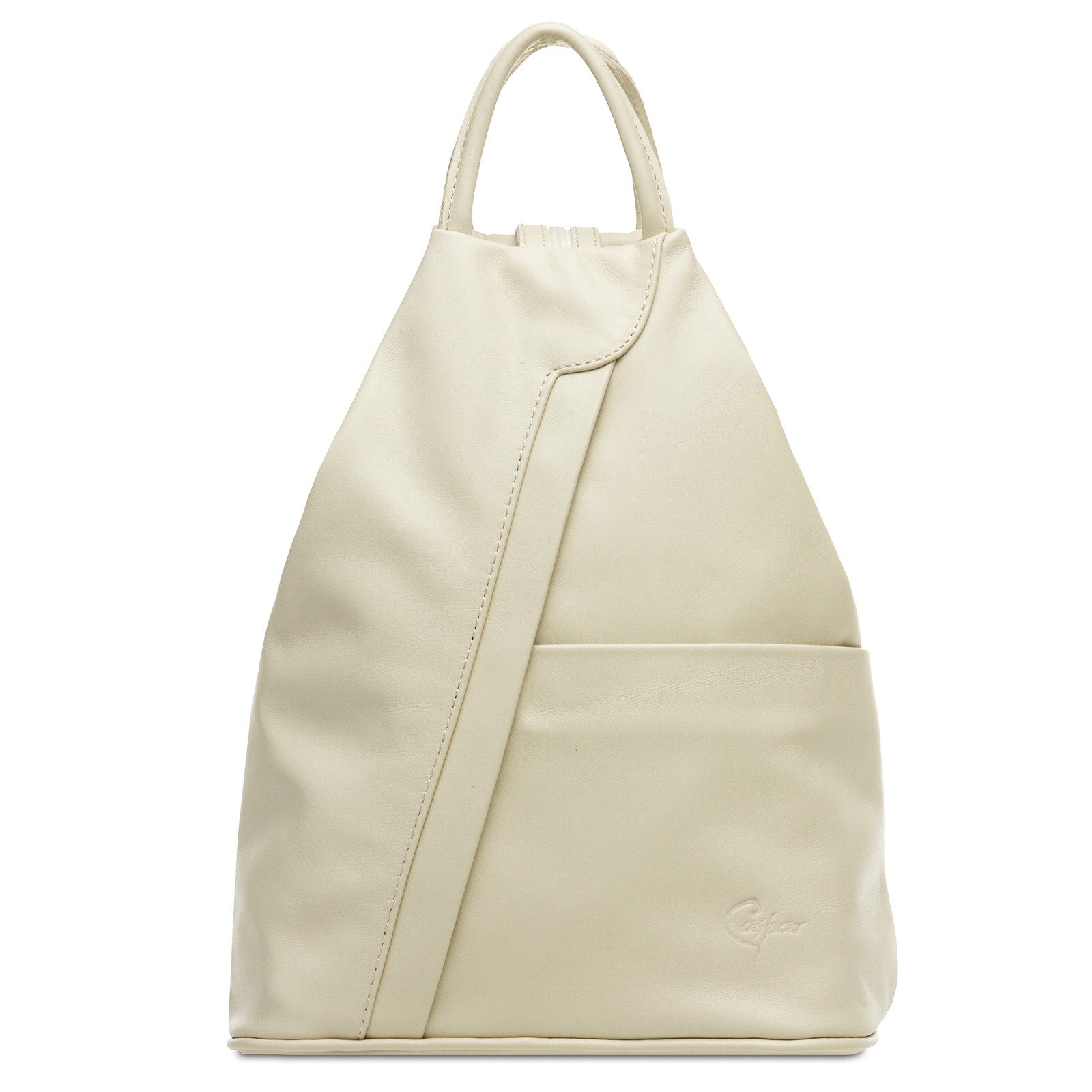 Caspar Cityrucksack 2in1 sportliche Leder Schultertasche günstig online kaufen