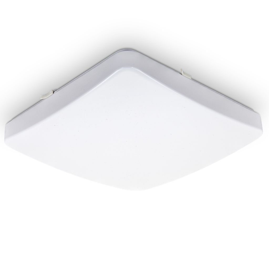B.K.Licht Deckenleuchte LED Deckenlampe 12W 1.200lm 3.000K IP20 - BKL1306, LED fest integriert, Warmweiß, Weiß 27x27x8,2cm Quadratisch Wohnzimmer Schlafzimmer. € 29,99
