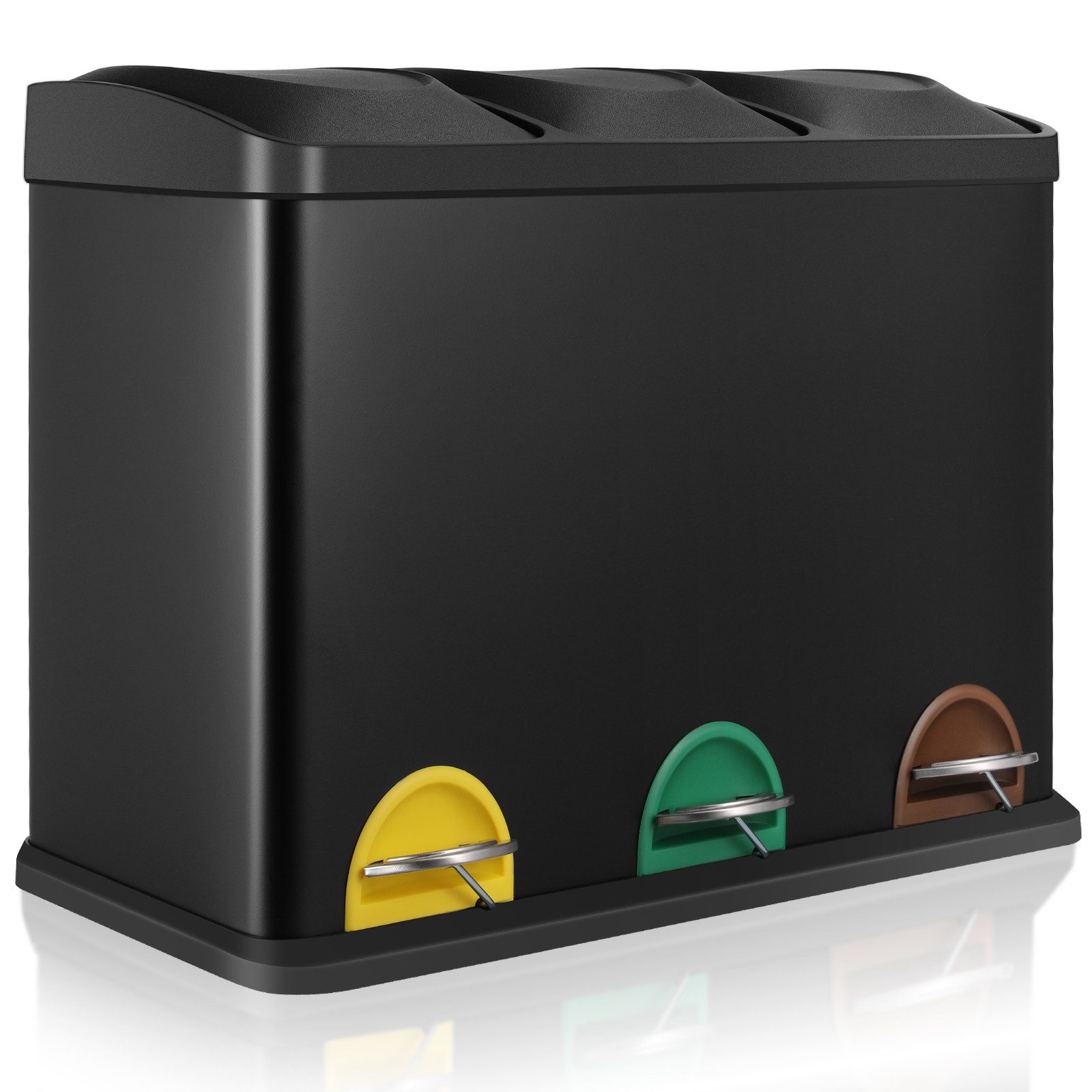 TLGREEN Mülltrennsystem Мусорные урны,Tretmülleimer,Abfalleimer Küche, Tretpedale,Inneneimer mit Griff, Stahl