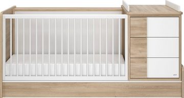 Galipette Babymöbel-Set Sasha, (6-St), bestehend aus Schrank, Bett, Regal, Kommode, Schreibtisch & Ablage