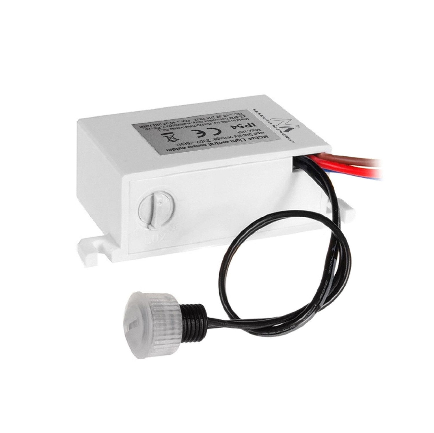 Maclean Dämmerungsschalter MCE34 Dämmerungssensor mit externer Sonde, 2300W, 10A, 230V, (1-St), einstellbar 5–50 Lux, für Außenbeleuchtung & LED