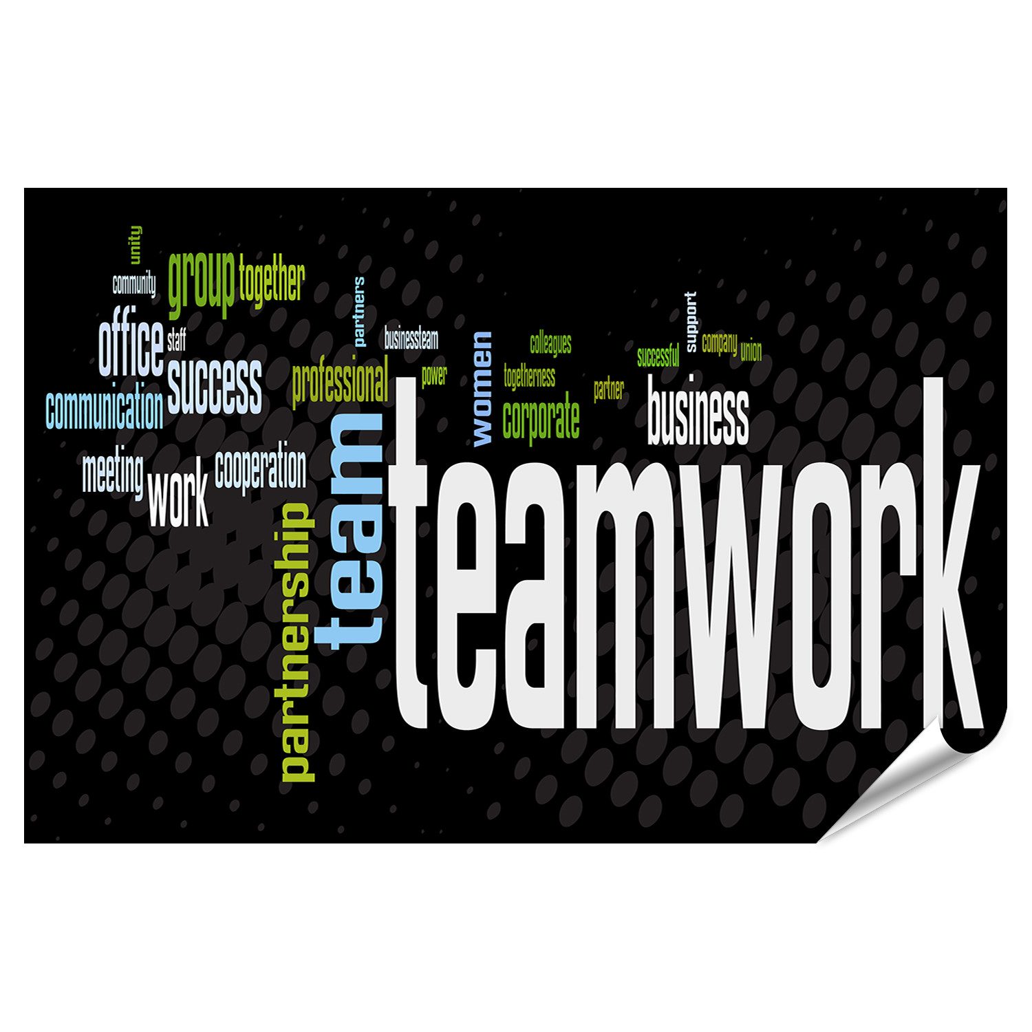 islandburner Poster Business Teamwork Banner Vektor von Wörtern Bilder