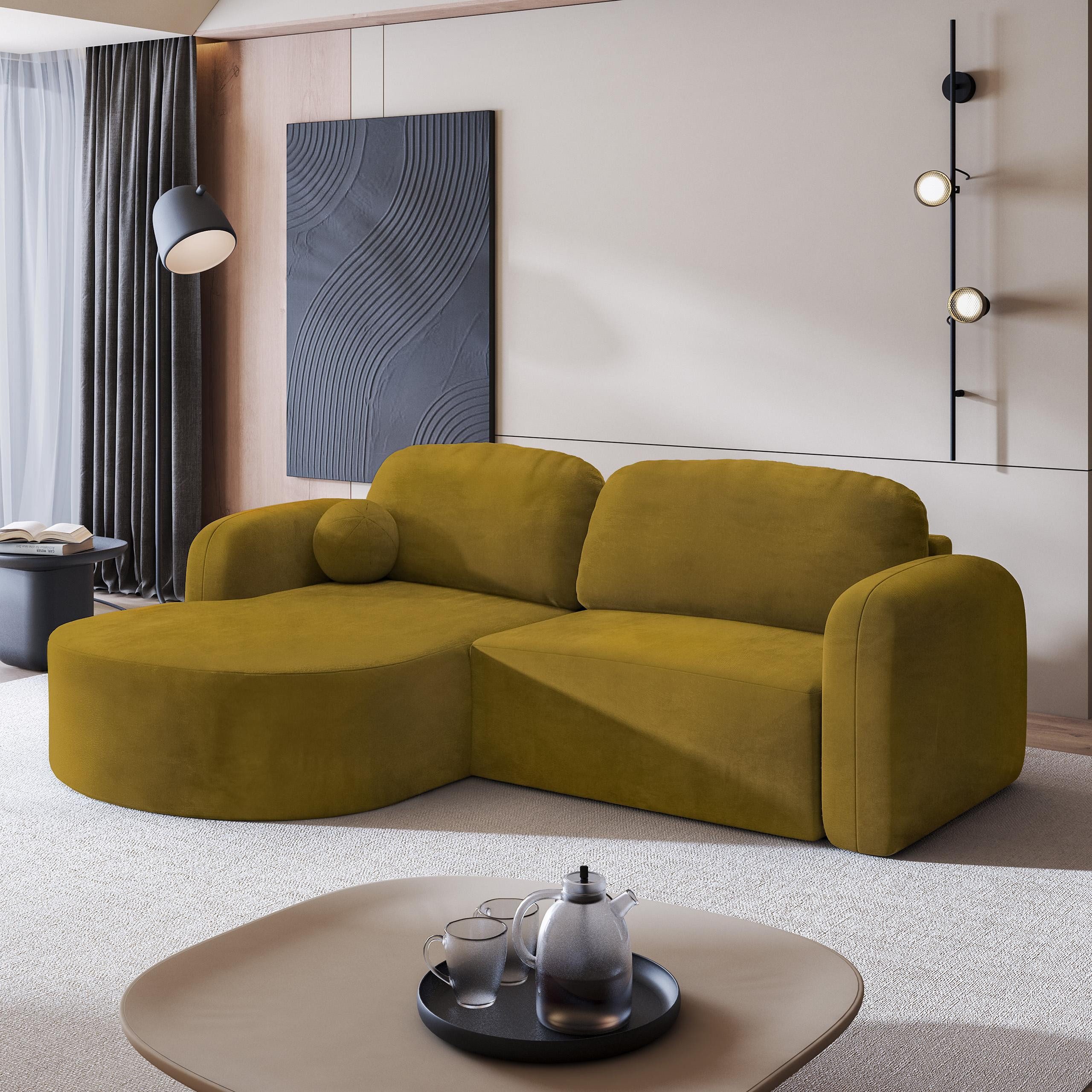 Masseno Ecksofa AMILIA mit Schlaffunktion L-Form, günstig online kaufen