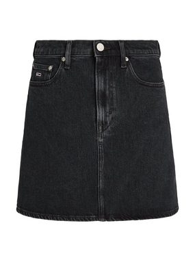 Tommy Jeans Jeansrock MOM UH SKIRT CG4181 Webrock mit Logostickerei