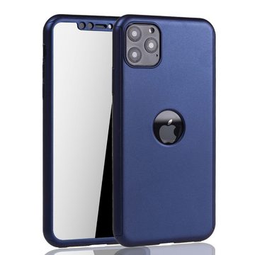 König Design Handyhülle Apple iPhone 11 Pro Max, Apple iPhone 11 Pro Max Handyhülle 360 Grad Schutz Full Cover Blau