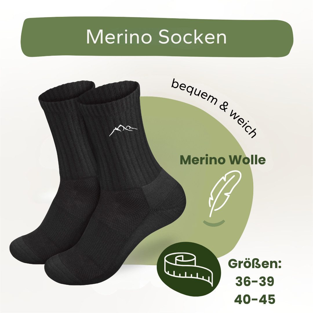 Gipfelgaudi Wandersocken Merino Socken, Unisex Socken, Gepolsterte Ferse, schnelltrocknend